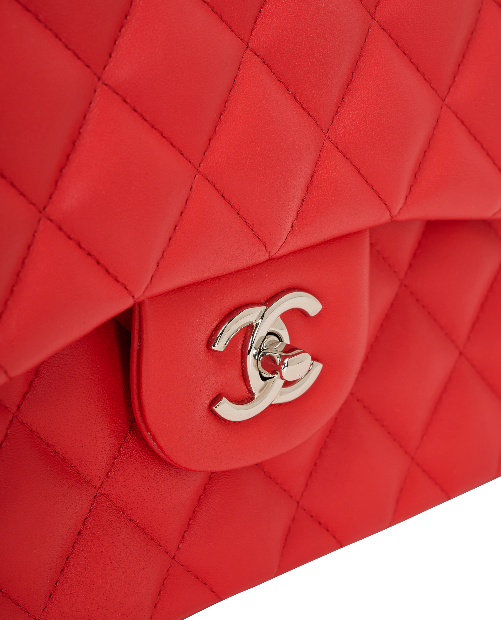 Jumbo Double Flap, &pound;4,800, Handbags, Red, Lambskin Leather, Other view